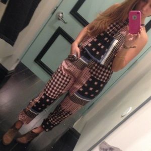 Mixed print jumpsuit